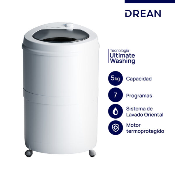 LAVARROPAS REDONDO DREAN 5KG - Imagen 2