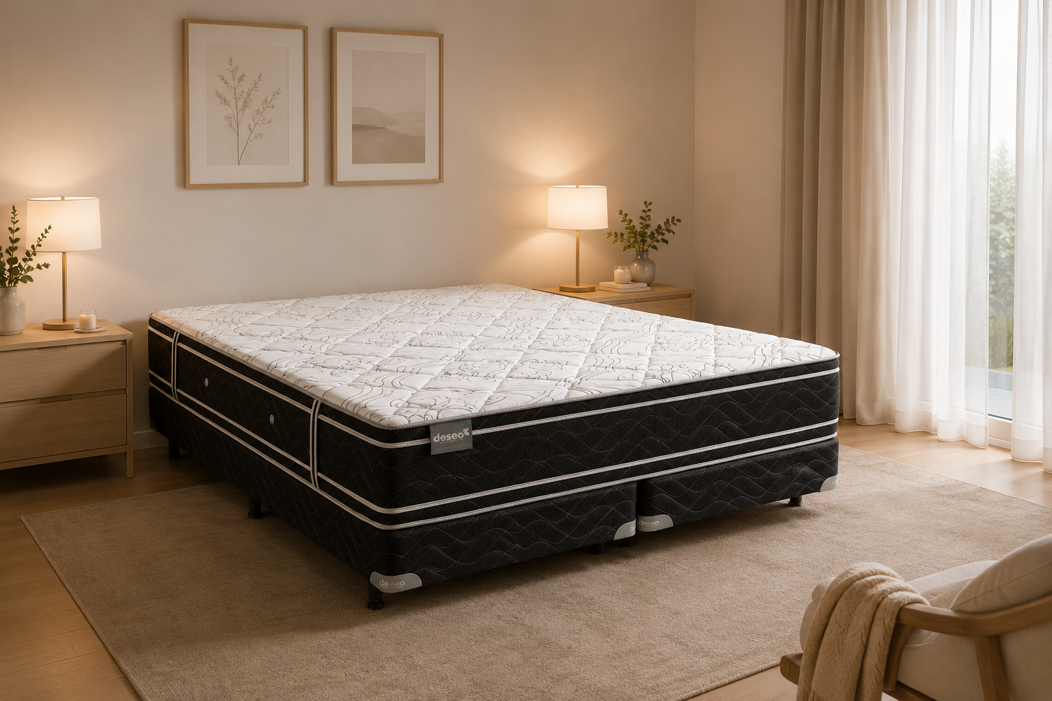 SOMIER DESEO CORAL 1.40