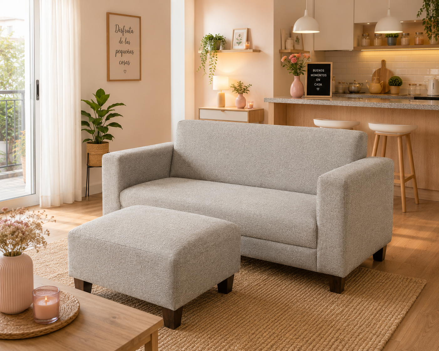 SOFA QATAR C/BANQUETA COLOR LIVING - Imagen 2